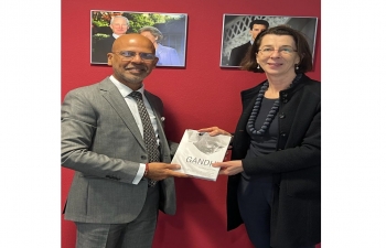 Ambassador Mridul Kumar met Ambassador Doris Frick, Embassy of the Principality of Liechtenstein in Bern on 07 November 2023